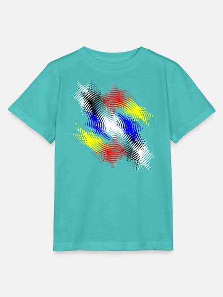 Farbwirbel Rhythmen - Stanley/Stella Kinder T-Shirt MINI CREATOR - Poolblau