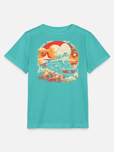 Eisenbahn - Stanley/Stella Kinder T-Shirt MINI CREATOR  - Poolblau