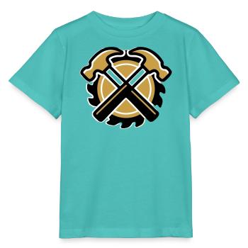 Logo du marteau Zimmermann - T-shirt bio MINI CREATOR Stanley/Stella Enfant - bleu piscine - Devant