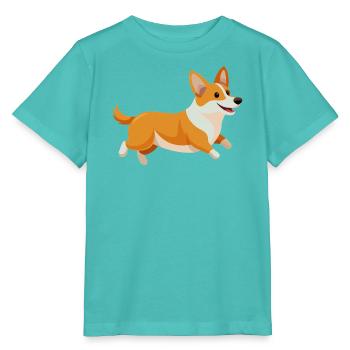 Corgi-Lauf - Stanley/Stella Kinder T-Shirt MINI CREATOR  - Poolblau - Vorne