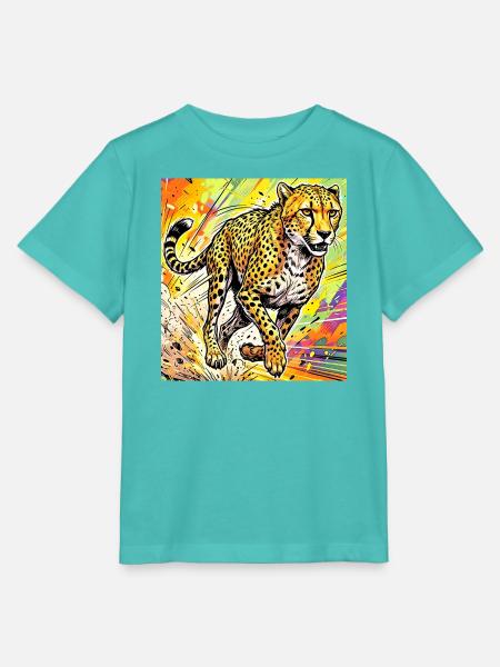 Gepard - Stanley/Stella Kinder T-Shirt MINI CREATOR - Poolblau