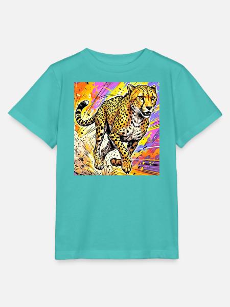 Gepard - Stanley/Stella Kinder T-Shirt MINI CREATOR - Poolblau