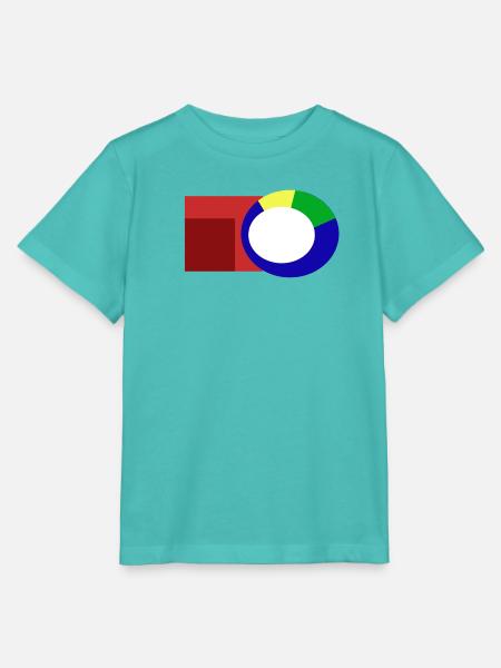 Abstrakte_Rundform_schubst_das_Eckige - Stanley/Stella Kinder T-Shirt MINI CREATOR  - Poolblau