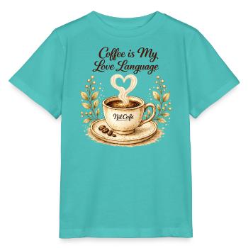 coffe_ist_my_live_language - Stanley/Stella MINI CREATOR Kids’ T-Shirt - pool blue - Front