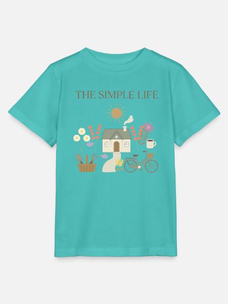 The Simple Life Cottage Garden - Stanley/Stella Kinder T-Shirt MINI CREATOR  - Poolblau