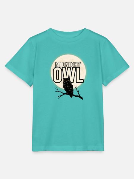 Halloween-Eule – Mitternachtseule - Stanley/Stella Kinder T-Shirt MINI CREATOR - Poolblau
