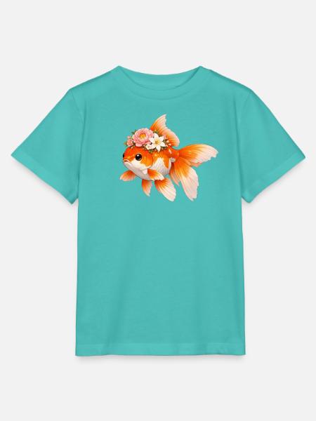 Goldfisch - Stanley/Stella Kinder T-Shirt MINI CREATOR  - Poolblau