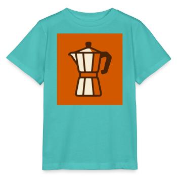 Espresso Maker Coffee Logo - Stanley/Stella MINI CREATOR Kids’ T-Shirt - pool blue - Front