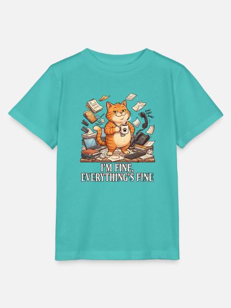 Mir geht's gut, alles ist in Ordnung - Stanley/Stella Kinder T-Shirt MINI CREATOR - Poolblau