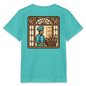 Baeckerei Shop Window Logo - Stanley/Stella MINI CREATOR Kids’ T-Shirt - pool blue - Front