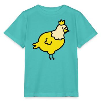 Royal Chick Cartoon - Stanley/Stella MINI CREATOR Kids’ T-Shirt - pool blue - Front