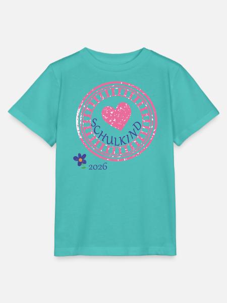 Schulkind Herz - Stanley/Stella Kinder T-Shirt MINI CREATOR - Poolblau