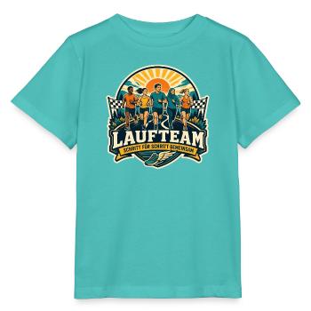 Laufteam – Schritt für Schritt gemeinsam - Stanley/Stella Kinder T-Shirt MINI CREATOR  - Poolblau - Vorne