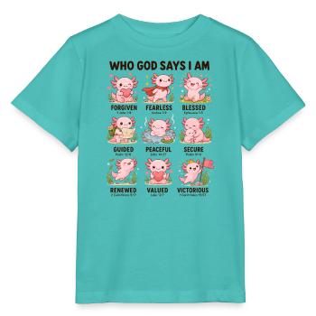  Von Wem Gott Sagt, Dass Ich Ein Elefant Bin? - Stanley/Stella Kinder T-Shirt MINI CREATOR  - Poolblau - Vorne
