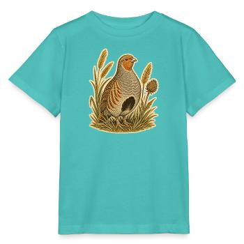 Rebhuhn im Feld - Stanley/Stella Kinder T-Shirt MINI CREATOR  - Poolblau - Vorne