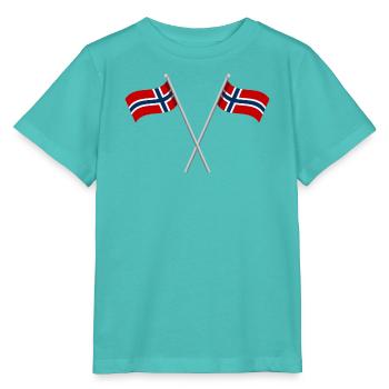Norwegische Flagge - Stanley/Stella Kinder T-Shirt MINI CREATOR  - Poolblau - Vorne