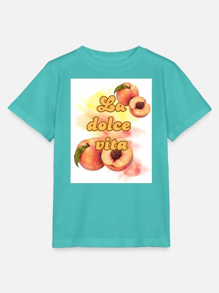 La Dolce Vita Pfirsiche - Stanley/Stella Kinder T-Shirt MINI CREATOR - Poolblau