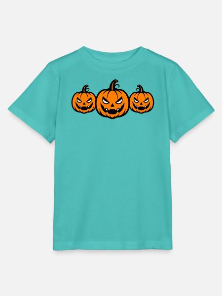 Kürbis Halloween - Stanley/Stella Kinder T-Shirt MINI CREATOR  - Poolblau