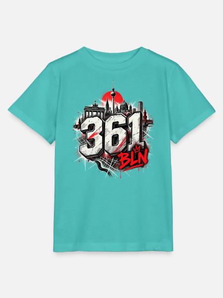 Berlin 361 BLN – Graffiti Skyline - Stanley/Stella Kinder T-Shirt MINI CREATOR - Poolblau