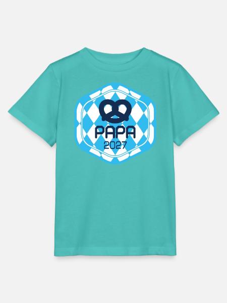 Bayern, Papa 2027 - Stanley/Stella Kinder T-Shirt MINI CREATOR  - Poolblau