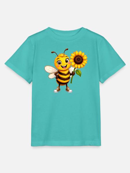 Fröhliche Hummel - Stanley/Stella Kinder T-Shirt MINI CREATOR - Poolblau
