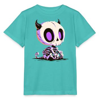 Cute Chibi Devil Skull - Stanley/Stella Kinder T-Shirt MINI CREATOR  - Poolblau - Vorne