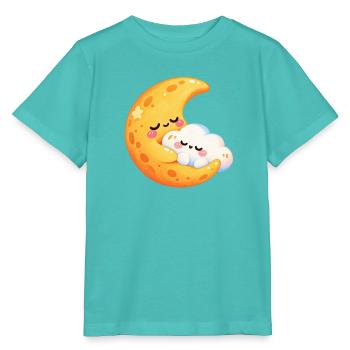 Mondkuscheln im Wolkennest - Stanley/Stella Kinder T-Shirt MINI CREATOR  - Poolblau - Vorne