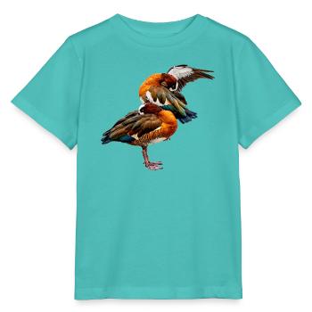 Wittwen Pfeifgänse Duett im Farbspiel - Stanley/Stella Kinder T-Shirt MINI CREATOR  - Poolblau - Vorne