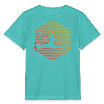 Geschenkidee für die Paddlerin mit Wildwasserkajak - Stanley/Stella Kinder T-Shirt MINI CREATOR  - Poolblau - Vorne
