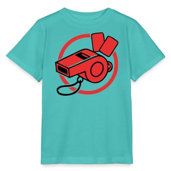 Schiedsrichter Pfeife Icon - Stanley/Stella Kinder T-Shirt MINI CREATOR  - Poolblau - Vorne