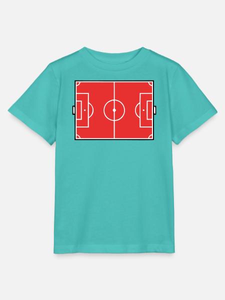 Fussballfeld Spielfeld Grafik - Stanley/Stella Kinder T-Shirt MINI CREATOR  - Poolblau