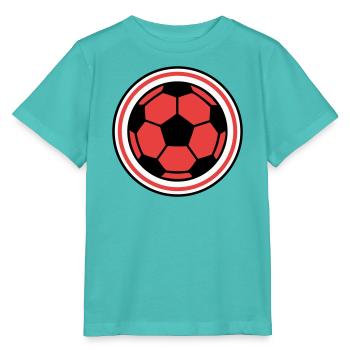 Fussball Ball Kreis Logo - Stanley/Stella Kinder T-Shirt MINI CREATOR  - Poolblau - Vorne