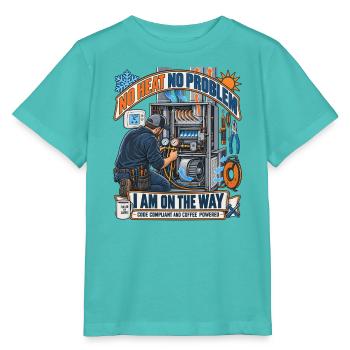 Kein Hitzeproblem Kaffee-Technik - Stanley/Stella Kinder T-Shirt MINI CREATOR  - Poolblau - Vorne