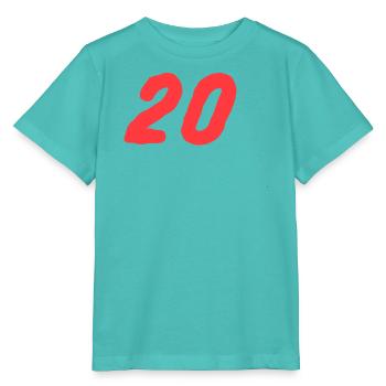 Nummer 20 fett in Rot - Stanley/Stella Kinder T-Shirt MINI CREATOR  - Poolblau - Vorne