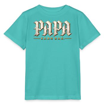 Papa kann das. Selbstbewusster Papa-Spruch - Stanley/Stella Kinder T-Shirt MINI CREATOR  - Poolblau - Vorne