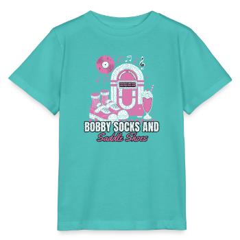 Sock Hop - Bobby Socks And Saddle Shoes - Fuenfzig - Stanley/Stella Kinder T-Shirt MINI CREATOR  - Poolblau - Vorne