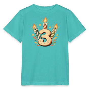 3 Jahre Geburtstag Kinder Geschenk Geburtstagskind - Stanley/Stella Kinder T-Shirt MINI CREATOR  - Poolblau - Vorne