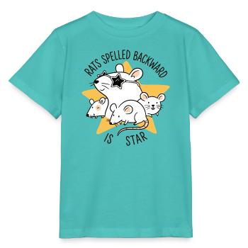 Rats rückwärts geschrieben ist Star - Stanley/Stella Kinder T-Shirt MINI CREATOR  - Poolblau - Vorne