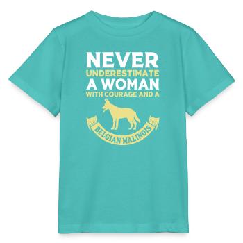 Belgischer Malinois - Stanley/Stella Kinder T-Shirt MINI CREATOR  - Poolblau - Vorne
