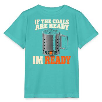 Holzkohlegrill Live-feuer Zwei-zonen-grillen - Stanley/Stella Kinder T-Shirt MINI CREATOR  - Poolblau - Vorne