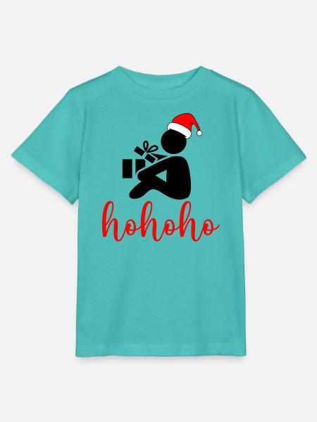 HoHoHo Santa Script - Stanley/Stella Kinder T-Shirt MINI CREATOR - Poolblau
