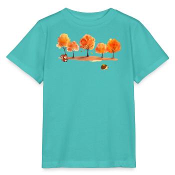Herbst - Stanley/Stella Kinder T-Shirt MINI CREATOR  - Poolblau - Vorne