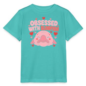 Besessen Von Blobfischen Süße Rosa Herzen Kawaii - Stanley/Stella Kinder T-Shirt MINI CREATOR  - Poolblau - Vorne