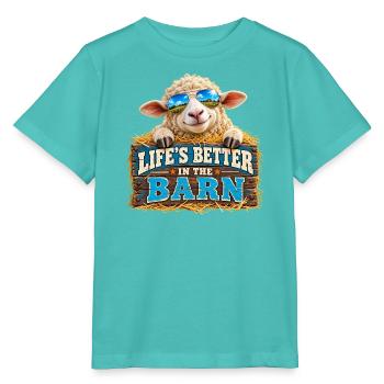 Leben Besser im Stall - Stanley/Stella Kinder T-Shirt MINI CREATOR  - Poolblau - Vorne