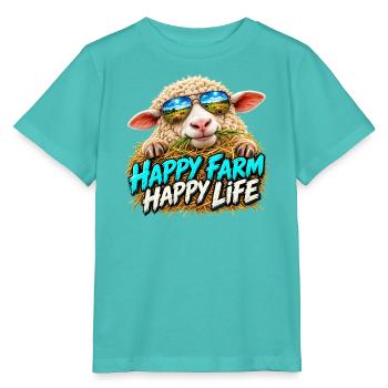 Happy Farm Happy Life: Bauernlaune - Stanley/Stella Kinder T-Shirt MINI CREATOR  - Poolblau - Vorne