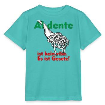 Al dente ist kein Vibe. Das ist Gesetz! - Stanley/Stella Kinder T-Shirt MINI CREATOR  - Poolblau - Vorne