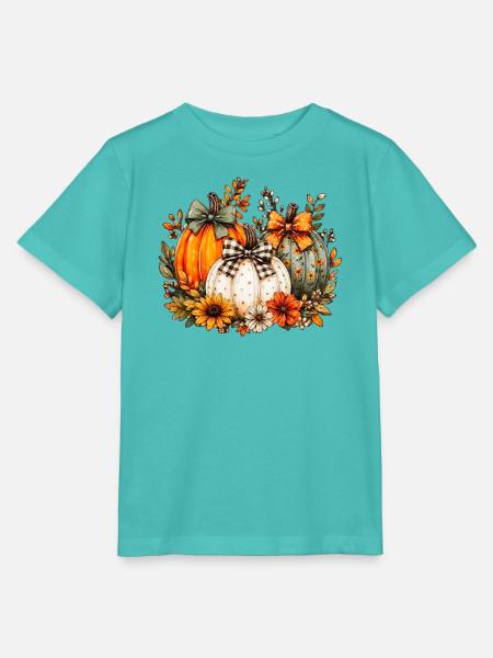 Herbsternte Kürbisstrauß - Stanley/Stella Kinder T-Shirt MINI CREATOR  - Poolblau