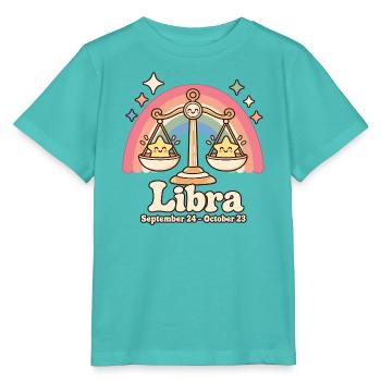 Waage – niedliches Sternzeichen für Kinder - Stanley/Stella Kinder T-Shirt MINI CREATOR  - Poolblau - Vorne