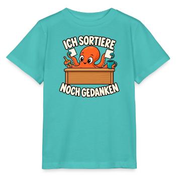 Ich sortiere noch Gedanken - Stanley/Stella Kinder T-Shirt MINI CREATOR  - Poolblau - Vorne