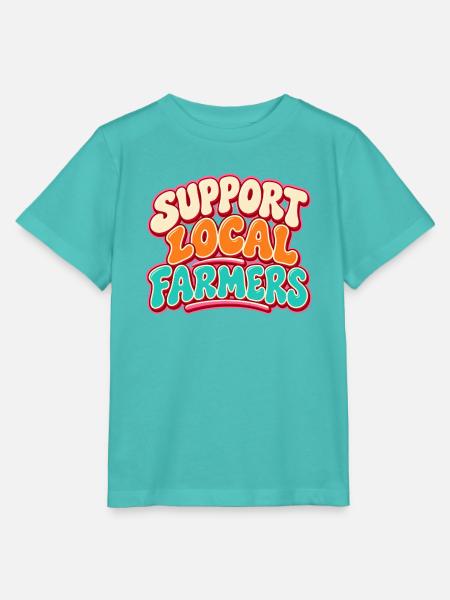 Unterstütze lokale Bauern - Stanley/Stella Kinder T-Shirt MINI CREATOR - Poolblau
